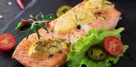 Baked Salmon with Mustard and Lemon