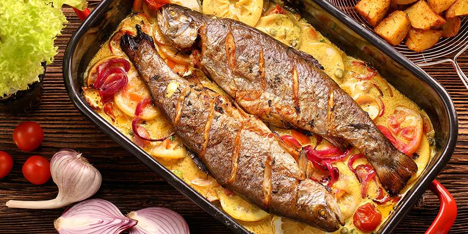 Baked Trout with Vegetables