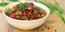 Boiled Beans with Vegetables