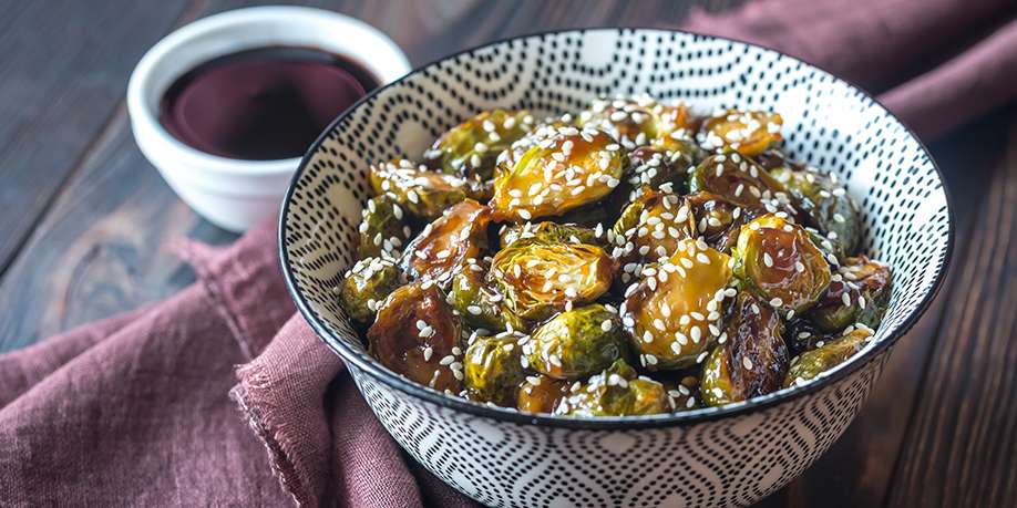 Brussels Sprouts with Soy Sauce and Sesame Seeds