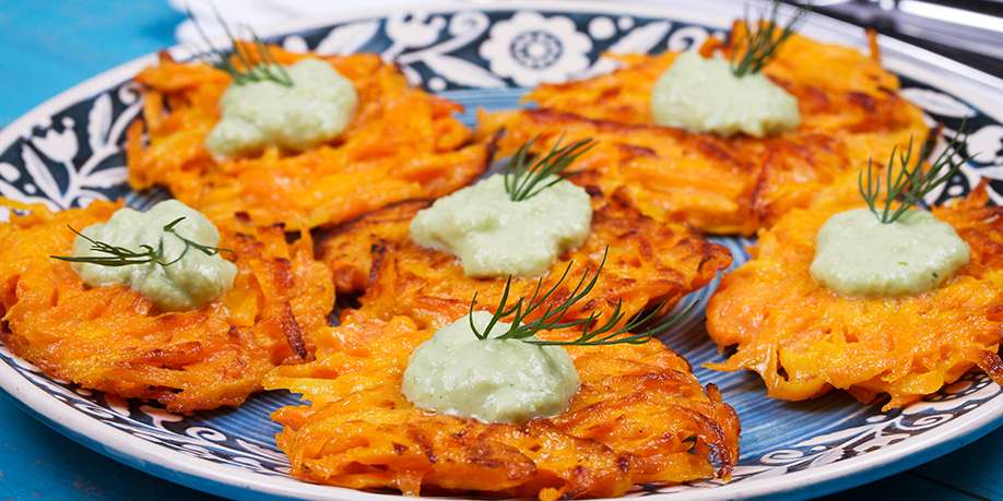 Carrot Pancakes with Salted Yogurt