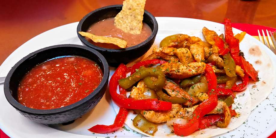 Chicken and Beans Fajitas