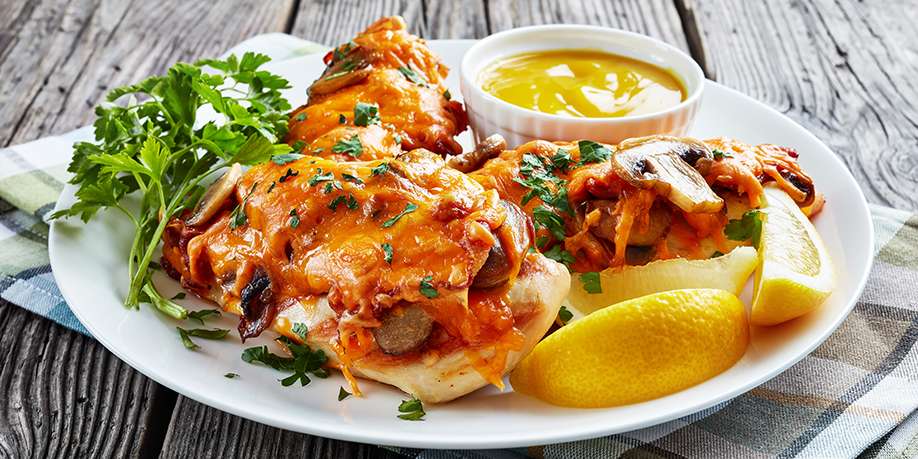 Chicken Breast with Mushrooms and Cheese