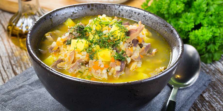 Chicken Soup with Vegetables and Barley