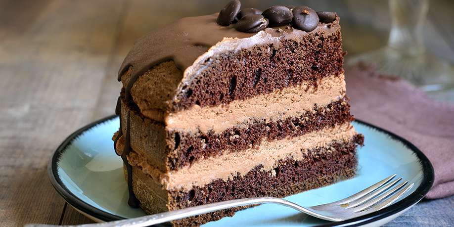 Chocolate Truffle Layer Cake with Molten Chocolate