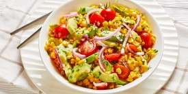 Corn Salad with Tomatoes and Avocado