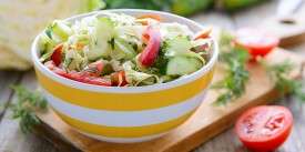 Fresh Cabbage and Tomatoes Salad