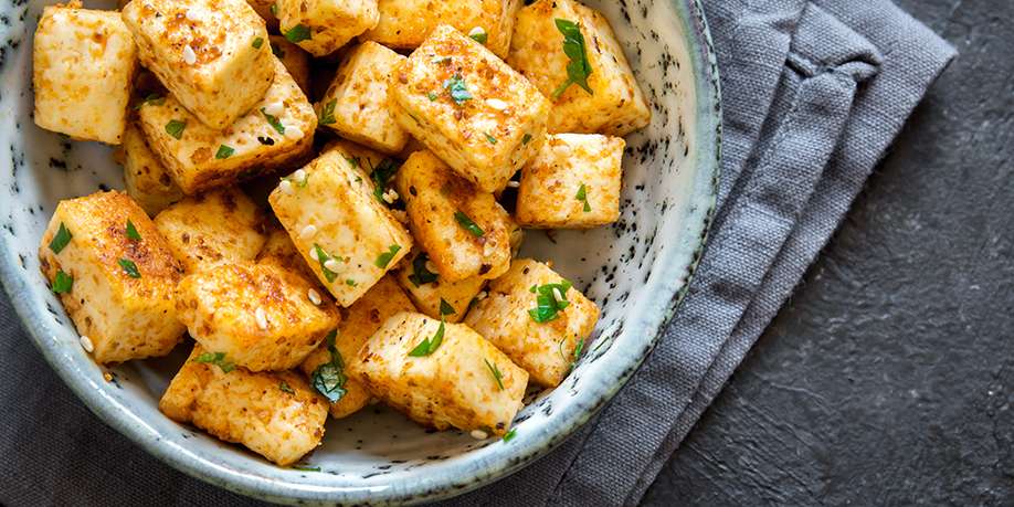 Fried Tofu in Garlic Sauce