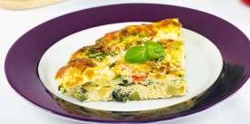 Frittata with Bell Pepper, Basil, and Spinach