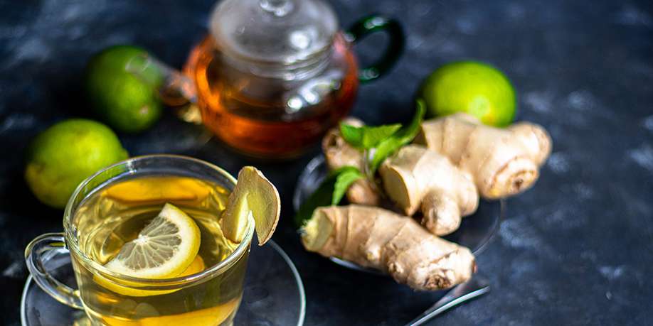 Ginger Tea with Apple and Lime
