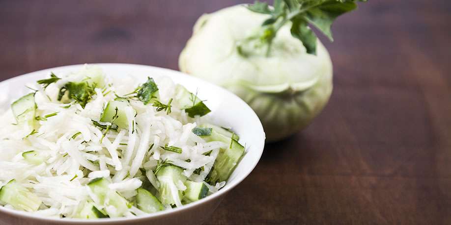 Kohlrabi and Cucumber Salad