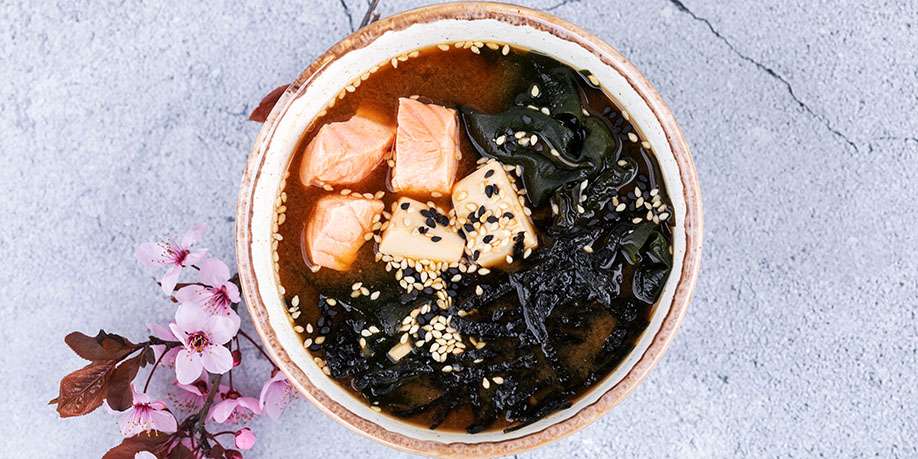 Miso Soup with Salmon