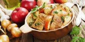 Pork and Turkey Stew with Apples