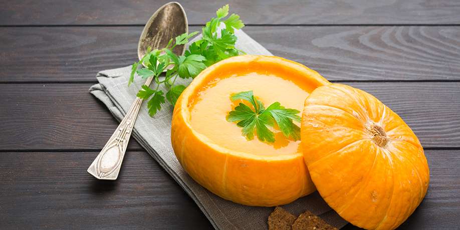 Pumpkin Cream Soup in Pumpkin