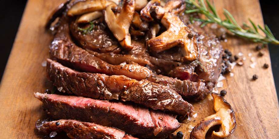 Rib Eye Steak with Mushrooms