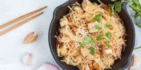Rice Noodles with Tofu and Vegetables