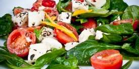 Spinach, Tomato and Mozzarella Salad