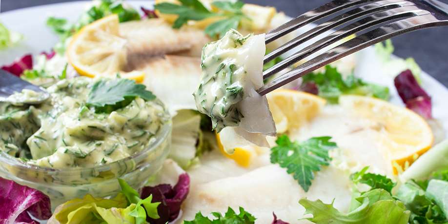 Tilapia Filet with Cauliflower Salad