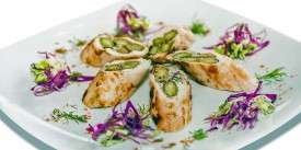 Turkey Rolls with Asparagus and Goat Cheese