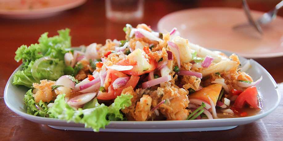 Warm Salad With Squid and Tofu