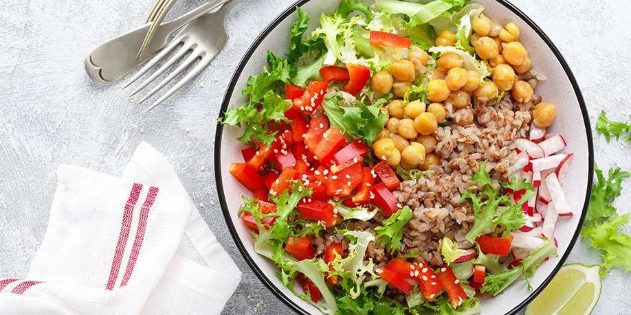 Warm Vegetable Salad with Buckwheat