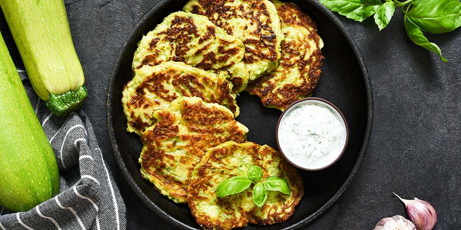 Zucchini Pancakes with Garlic